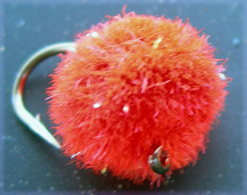 Bling Globug Flame trout fly