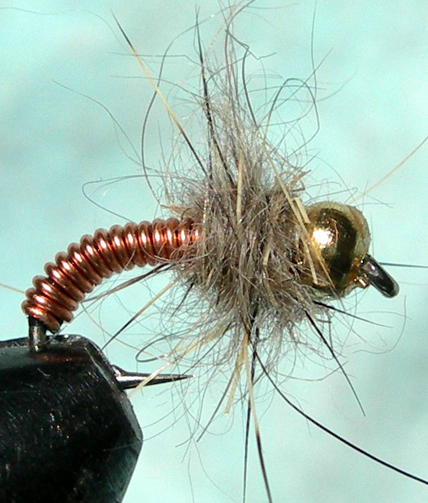 Goldbead Hare Thorax Brassie trout fly