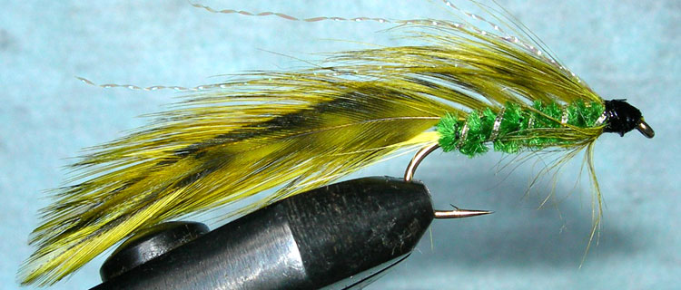 Green Orbit KrystalFlash trout fly