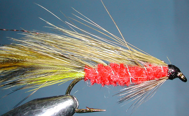 Green Orbit RedBody trout fly