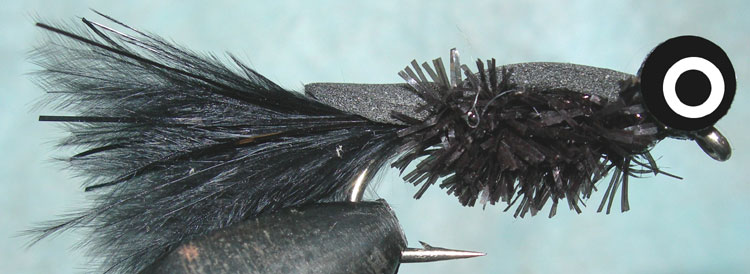 Humpback Booby black trout fly