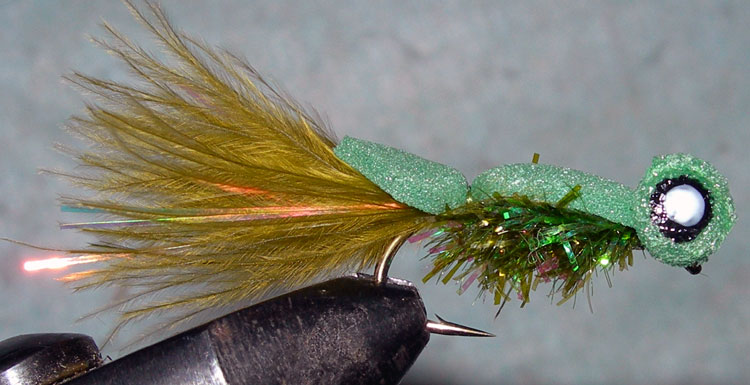 Humpback Booby olive trout fly