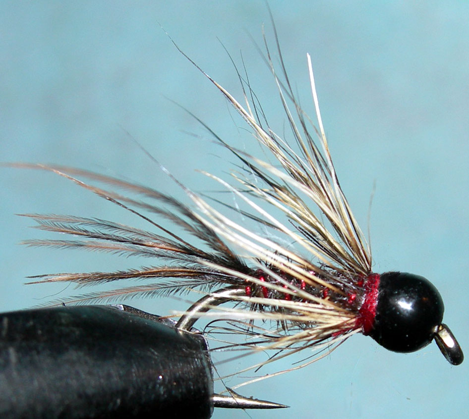 Tungsten Blackbead Hare Angel trout fly