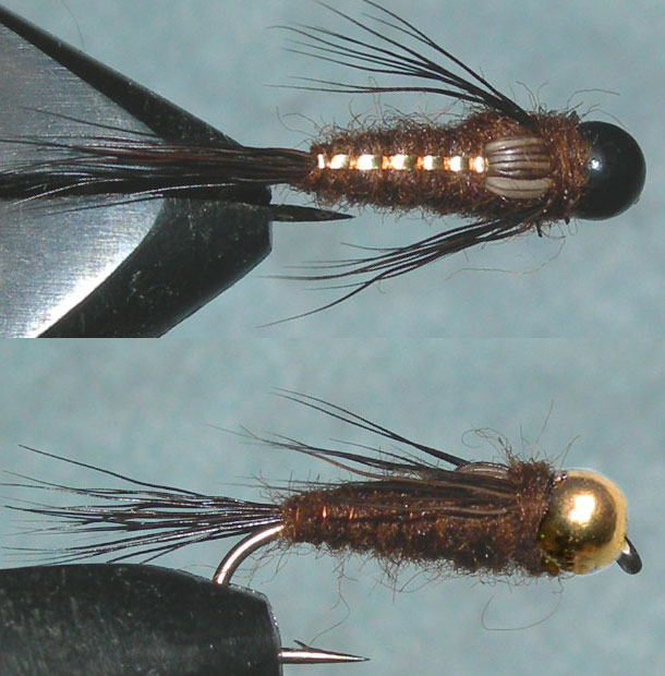 Tungsten Goldbead Brown Gold Flashback trout fly